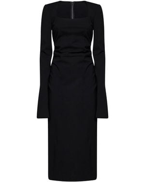 Dolce & Gabbana Jersey Midi Sheath Dress - Black