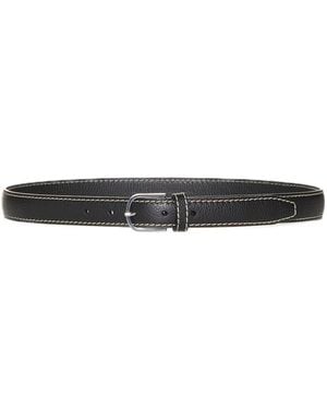 TOTEME Slim Grained-Leather Trouser Belt - White