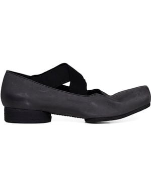 Uma Wang Dark Nubuck Ballet Flats - White