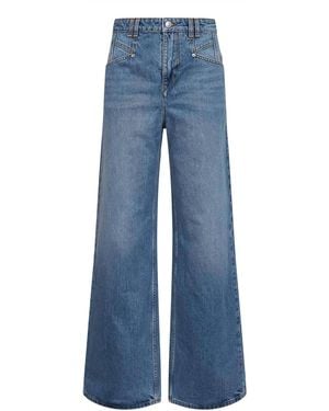 Isabel Marant Cotton Denim Lemony Jeans - Blue