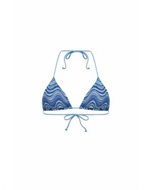 MC2 Saint Barth Top Bikini A Triangolo Leah - Blu