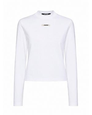 Jacquemus The Gros Grain Long-Sleeved T-Shirt - White