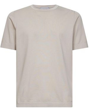 D 40 Cotton Knit Crewneck Jumper - White