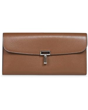 TOTEME Tiramisu Palmellato Leather T-Lock Wallet - Brown