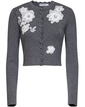 Self-Portrait Cardigan - Blu
