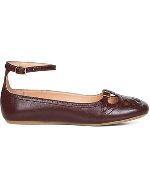 Chloé Burnt Lambskin Misty Ballet Flats - Red