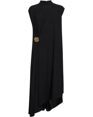 Bottega Veneta Crepe Viscose Jersey Asymmetric Dress - Black