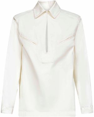 Dries Van Noten Cotton And Viscose Popover Shirt - White