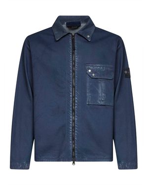 STONE ISLAND DENIM RESEARCH Cotton Denim Shirt - Blue