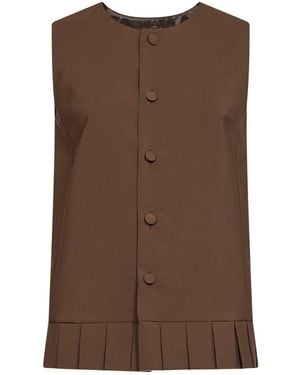 MM6 by Maison Margiela Camel Virgin Wool Blend Vest - Brown
