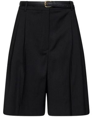 Max Mara Mstadorno Belted Bermuda Shorts - Black