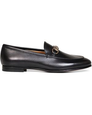 Gucci Leather Jordaan Horsebit Loafers - White