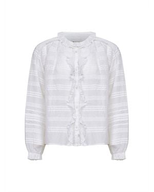 Isabel Marant Cotton And Lace Peline Blouse - White