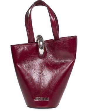 Jacquemus Borsa A Secchiello Bambola Piccola Bordeaux - Rosso