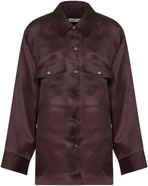 KHAITE Compact Organza Matteo Shirt - Purple