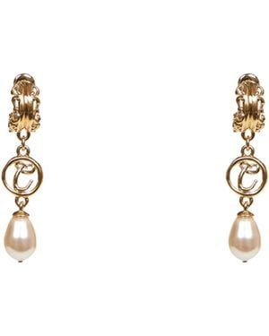Chloé Chloã Brass Chloã Classy Drop Earrings - White