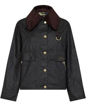 Barbour Sage Waxed Cotton Catton Jacket - Black