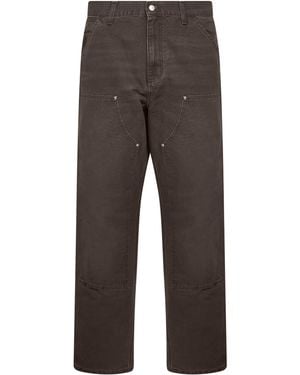 Carhartt Cotton Canvas Double Knee Jeans - Gray