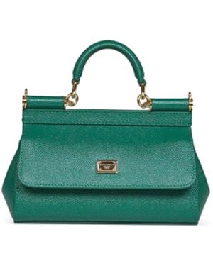 Dolce & Gabbana Emerald Mini Sicily Handbag - Green