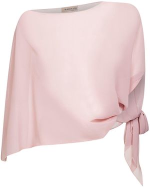 Blanca Vita Powder Georgette Sdefy Stole - Pink