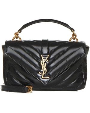 Saint Laurent University Mini Quilted Leather Bag - Black