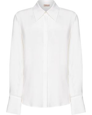 Blanca Vita Silk Blend Creta Shirt - White