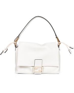 Fendi Medium Baguette Mamma Shoulder Bag - White