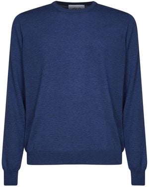 D 40 Virgin Wool Knit Crewneck Sweater<Br - Blue