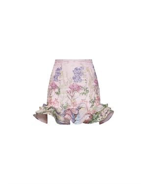 Charo Ruiz Mini Skirt Turna Cotton - Pink