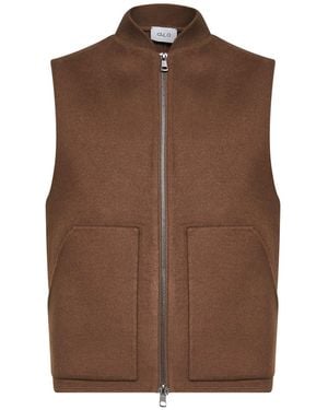 D 40 Double Wool Vest - Brown