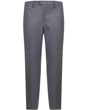 D 40 Loro Piana Stretch Flannel Montaigne Trousers - Blue
