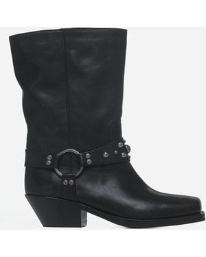 Isabel Marant Antya Leather Ankle Boots - Black