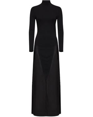 Alaïa Jersey Body Conscious Column Maxi Dress - Black