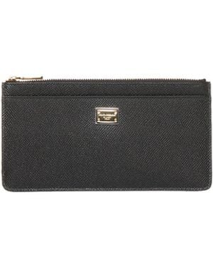 Dolce & Gabbana Large Dauphine Leather Card Case - White