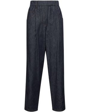 Brunello Cucinelli Denim Five-Pocket Trousers - Blue