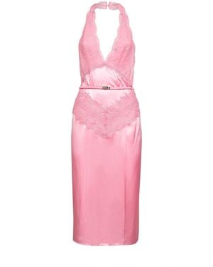 Gucci Silk Satin Midi Dress - Pink