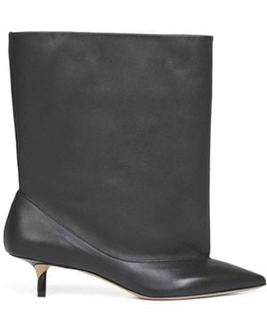 Jacquemus Smooth Leather Wide The Tourni Boots - White