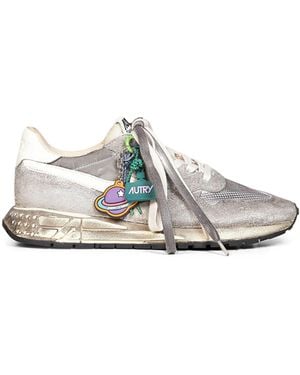 Autry Suede And Nylon Reelwind Super Vintage Sneakers - White