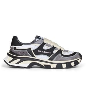 Dolce & Gabbana Dolce & Gabbana And Nappa Calfskin Leather And Mesh Dg Country Road Trainers - White