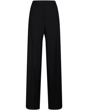 Blanca Vita Onyx Crêpe Pulse Palazzo Trousers - Black