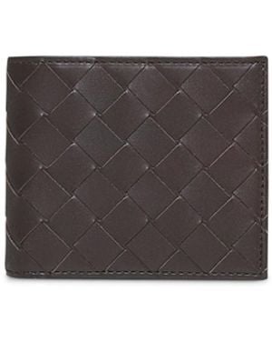 Bottega Veneta Bi-Fold Intrecciato Wallet - Grey