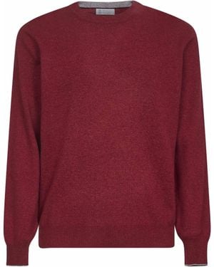 Brunello Cucinelli Cashmere Crewneck Sweater - Red