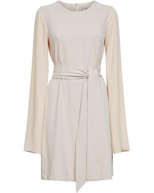 Blanca Vita Agira Short Dress With Georgette Sleeves - White