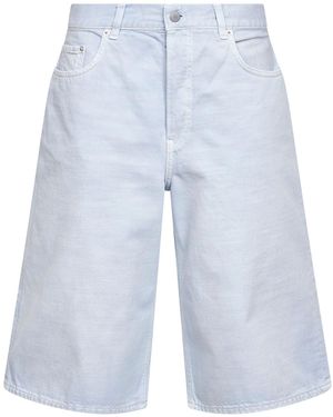 Haikure Light Cotton Denim New Becky Bermuda Shorts - Blue