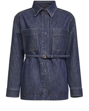 Fendi Dark Denim Go-To Jacket - Blue