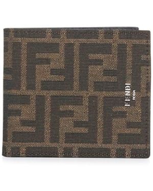 Fendi Â€Œff Jacquard" Wallet - Gray