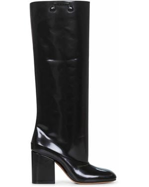 Marni Polished Leather Trunkaroo Knee-High Boots - Black