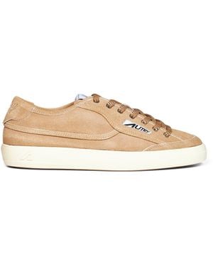AUTRY CAPSULE Foam Suede Windscape Low Trainers - Natural