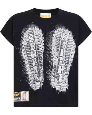 PDF Cotton Jersey Skinny Barti Sempre Liberi T-Shirt - Black