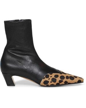 KHAITE Nappa Nevada Stretch Low Ankle Boots - White